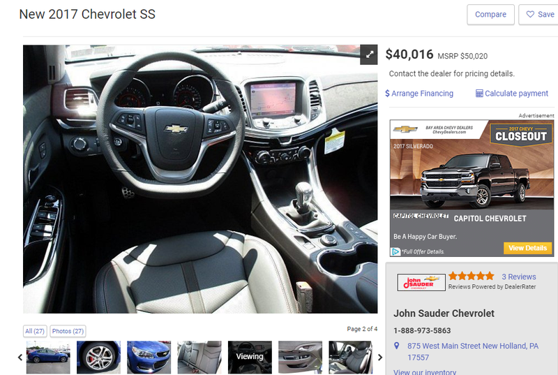 Illustration for article titled This Is Really Your Last Chance To Score A Huge Discount On A Brand New Chevy SS